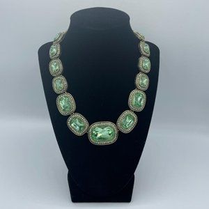 Heidi Daus Green Stone Necklace, Earring and Bracelet Matching Set